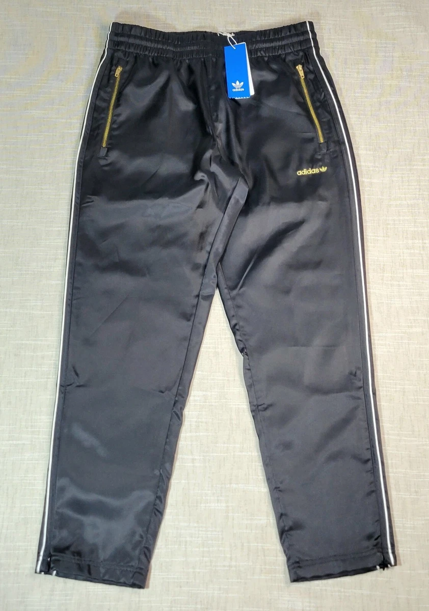 ADIDAS Originals Mens Satin Track Pants Black Medium XL 2XL