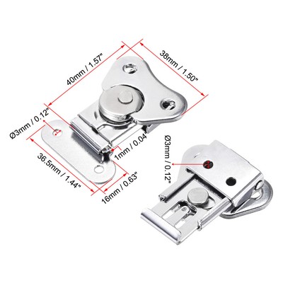 Spring Loaded Toggle Clamp Uxcell 2Pcs Butterfly Twist Latches - 1.97 ...