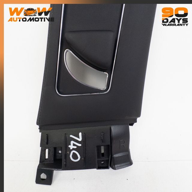 06-13 BENTLEY CONTINENTAL FLYING SPUR RIGHT B PILLAR TRIM BLACK LEATHER OEM