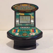 EXCALIBUR 5 in 1 Deluxe Virtual CASINO Electronic Game Poker Blackjack Slots