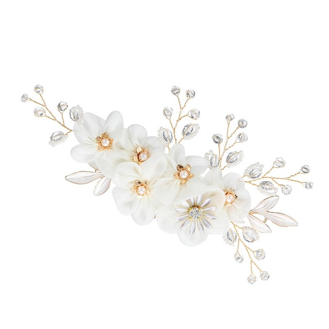 1pc florale Haarnadel Stoff Blumenhaar Seitenkamm Strass Intarsienhaarkamm Haars 1pc florale Haarnadel Stoff Blumenhaar Seitenkamm Strass Intarsienhaarkamm Haars