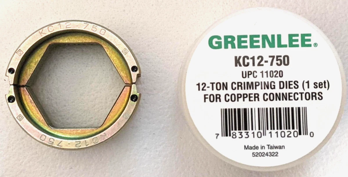 New Greenlee 12 Ton Crimping Die 750 KCMIL MCM Cu Lugs