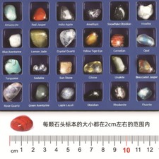 Rock For Kids 36 Pcs Rocks With Learning Guide, Gemstones Crystals Kit Mineral