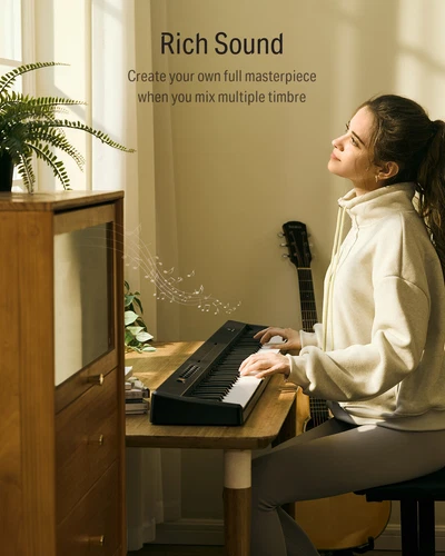 Donner DP-10 Faltbares e-piano Digital piano Klavier 88 Tasten mit Klaviertasche - Bild 3 von 7