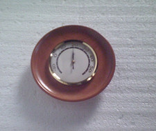 Originalverpackt, Kirsch-Holz Zimmerthermometer, Durchm. 10,7 cm, D-Fertigung