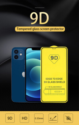 1 New 9D iPhone full cover tempered GLASS screen protector Top Quality 13 12 11