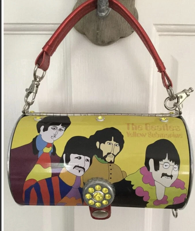 The Beatles Yellow Submarine Cylinder Tin Tote Box 2007 By Vander NWT