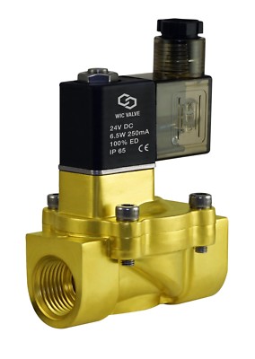 1/2'' Inch Brass Electric Air Water Solenoid Power Save Process Valve 24V DC