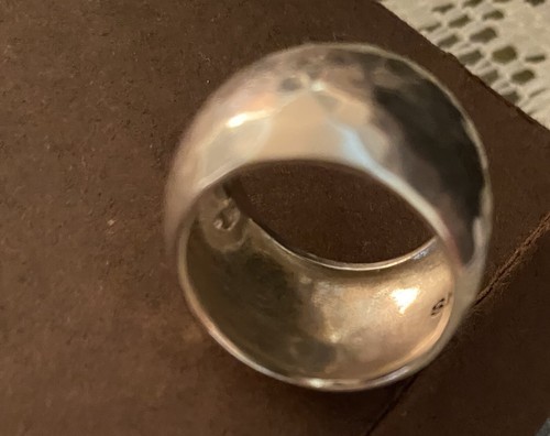 Silpada R2934 ‘Bright Spot’ Sterling Silver Cigar Wide Band Ring Size 9 - Picture 6 of 12