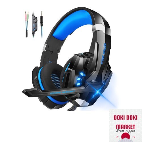 Gaming Headset for PS4 PS5 PC  Over Ear Gaming Headphones with Mic (Blue-image