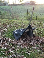 Leaf Sweep & Scoop Rake Bagger / Large Dustpan for baggin grass & Leaves 🇺🇸