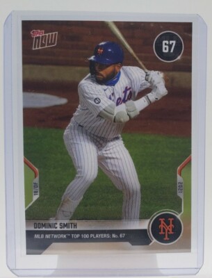 2021 TOPPS NOW® MLB Network Top 100 # T-67 DOMINIC SMITH New York Mets ...