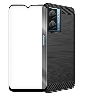 Explosion-Proof Smooth Screen Protector Carbon Fiber Case f OnePlus Nord N300 5G