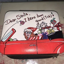 Brighton Christmas Dear Santa "I Have Been Goodish!" Jewelry Box Travel Zip Case