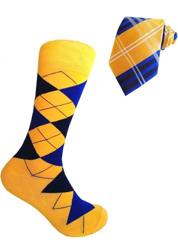 Men's Matching Dress Socks & Necktie Set - Picture 24 of 31
