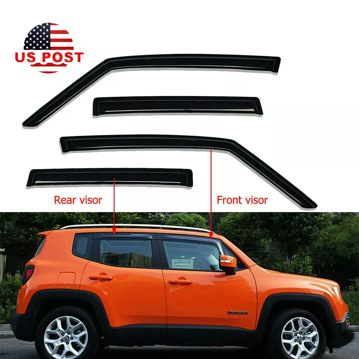 Jeep renegade cheap window visors