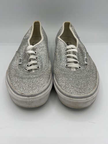 Vans Silver Glitter Sneakers Vans Shoes Size Women 9.5 Men 8 Off The Wall  T375 | eBay