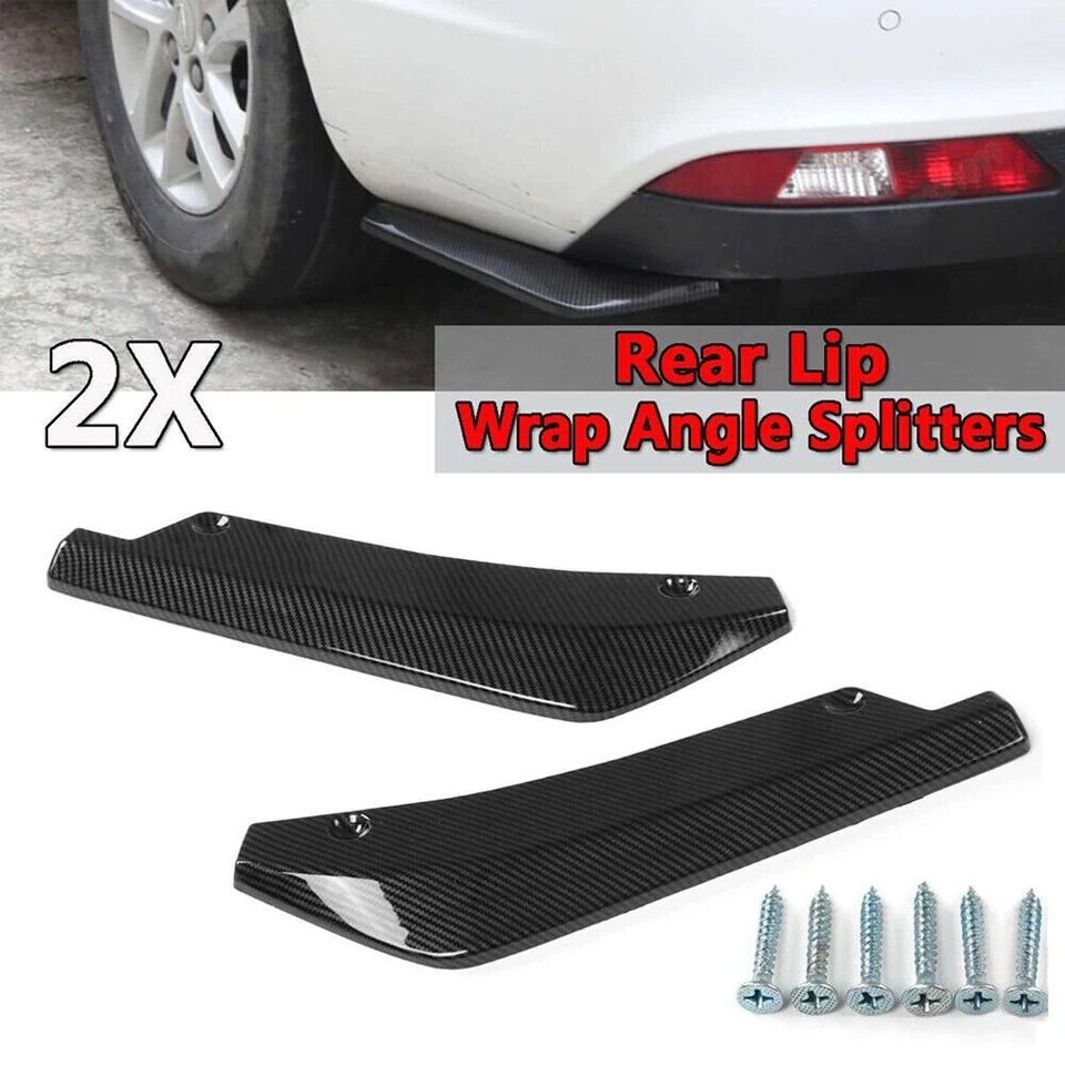 2pcs Carbon Fiber Rear Bumper Splitter Diffuser Canar For Aston Martin Accessory - Image 3 of 4
