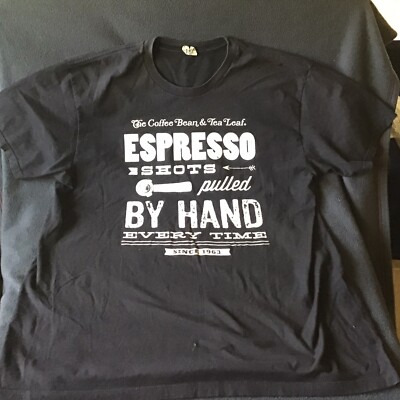 Coffee Bean& Tea Leaf Barista T-shirt EXCLUSIVE & RARE Black Large