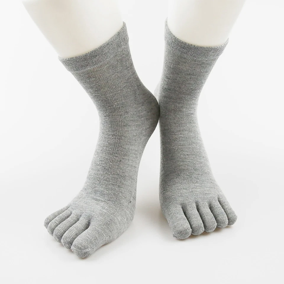 8Pairs Men Soft Sport Running Five Finger Toe Socks Elastic Short Solid Socks AU - image 2 of 4
