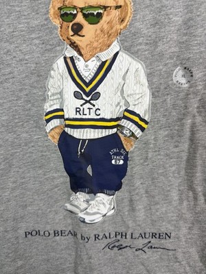 Polo Ralph Lauren Bear Shirt Large RLTC Tennis Short Sleeve Casual