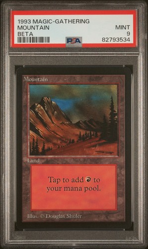 Mountain (C) - Beta - MTG - Mint - PSA 9. More MTG in Store
