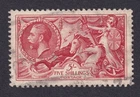 GB KGV 1934 5/- Seahorse re-engraved SG451 sound VG/FU