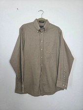 Vintage The Arrow Company Wrinkle Free Oxford Shirt Tan Brown Preppy 16.5 34/35