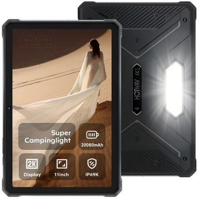 Robustes Tablet HOTWAV R9 Pro Android Pad 20080mAh 256GB Dual 4G ohne Vertrag