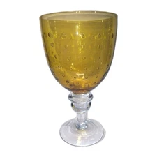 Water Goblet Pavilion Amber Clear by Zrike  18 oz - 7 1/4” discontinued