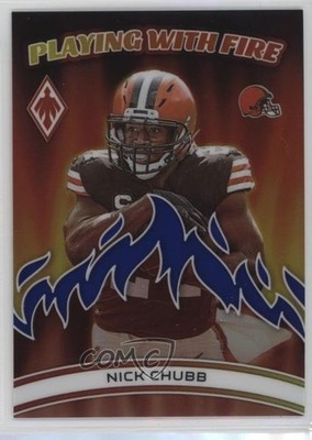 2023 Panini Phoenix Playing with Fire Blue /25 Nick Chubb #PWF-6 qf4