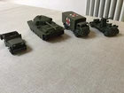 Vintage Collection Dinky Toys Army Wagon 623 , plus 626-257 Vehicles plus Jeep