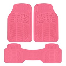 Bdk Proliner Pink Car Floor Mats For Cars Trucks Suv 3pc All-weather Bdk Proliner Pink Car Floor Mats For Cars Trucks Suv 3pc All-weather