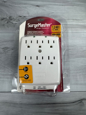 Belkin SurgeMaster Wall-Mount Surge Protector Phone/Fax/Modem Splitter F9H620-CW