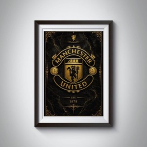 Manchester United Wall Art Print A4 Football Club Plakat Dekoracja domu Prezent