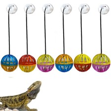 6 Pack Bearded Dragon Toys Accessories,Bearded Toy Balls Bell,Fit for...