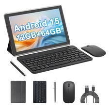 HOTTABLET Tablet 10-inch Android 15, RAM 12GB 4 8Expand  ROM 64GB, 2 8MP Dual