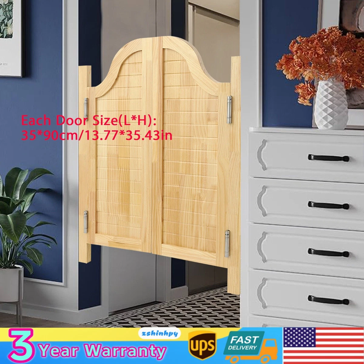 Puerta divisoria moderna de color de tronco para puerta de madera maciza giratoria de partición de entrada