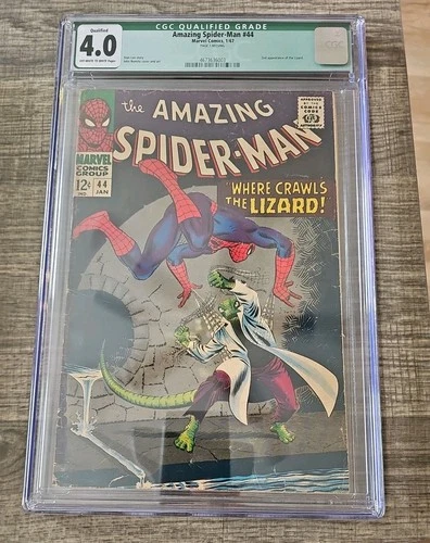 Amazing Spider-Man 44 Cgc 4.0 Off White-White 2nd Lizard Marvel 1967 Qualified