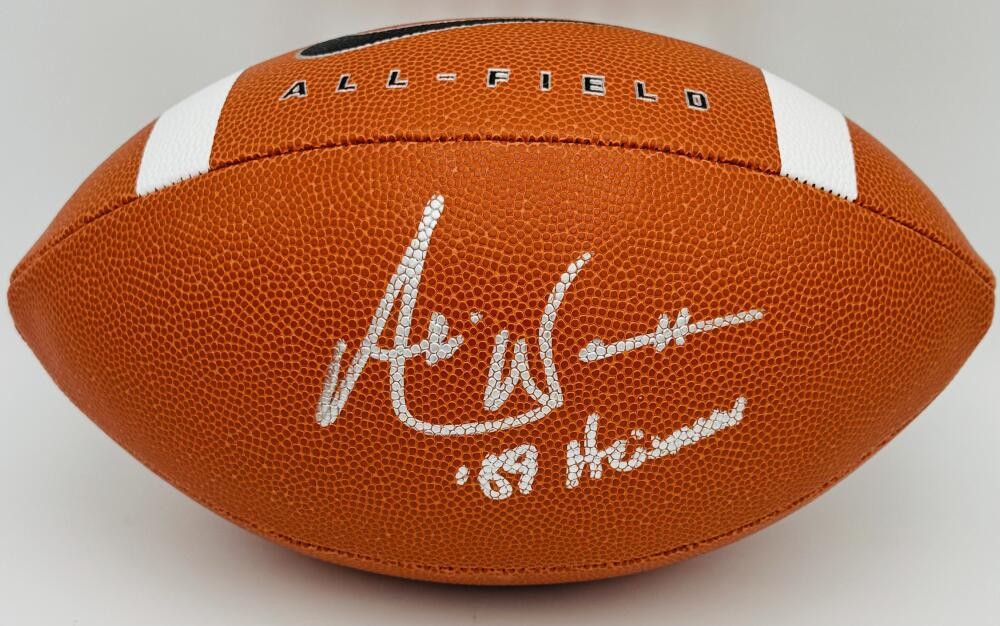 ANDRE WARE Autographed Signed HOUSTON COUGARS OFFICIAL SIZE NIKE FOOTBALL HEISMAN BAS J36 