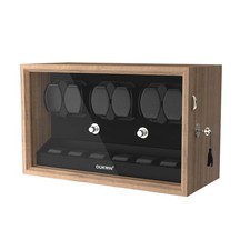 Automatic Rotation 6 Watch Winder with 6 Extra Storage Box Blue LED Light