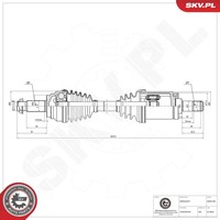 Esen SKV Antriebswelle 40SKV108 FüR BMW X5 F15 F85 X6 F16 F86 E70 E71 E72 Xdrive