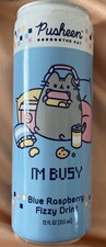 Pusheen "I'm Busy" - bevanda gassata - 12 oz - lampone blu - 1 lattina - HTF/Raro!