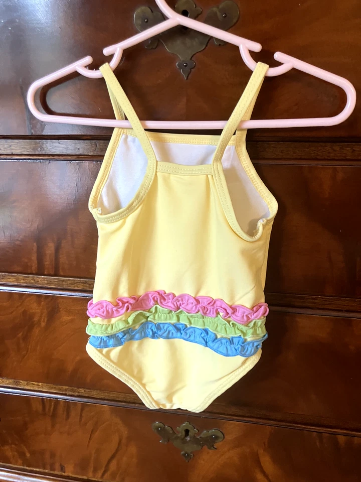 Absorba infant girl one piece swimsuit 18 month ruffle accents Cute! - Image 2 of 4