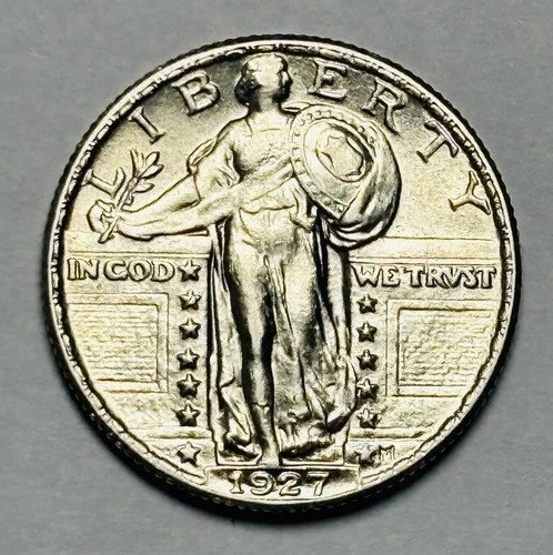 1927-P  STANDING LIBERTY QUARTER  UNC NICE LUSTER AND CARTWHEELS