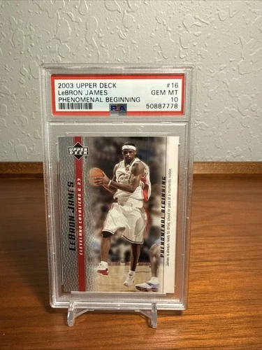 LeBron James Rookie Card 2003 Upper Deck Phenomenal Beginning #16 PSA 10
