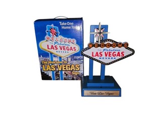 Welcome Fabulous Las Vegas Nevada Replica Flashing Lights Desk Sign 12”