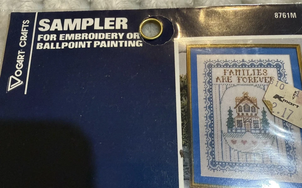 Vogart Crafts Sampler Embroidery or Ballpoint Painting Families are Forever New - Image 2 of 3
