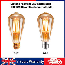 Vintage Filament LED Edison Bulb Dimmable B22 E27 Decorative Industrial Lights