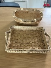 Square And Oval Wicker Baskets